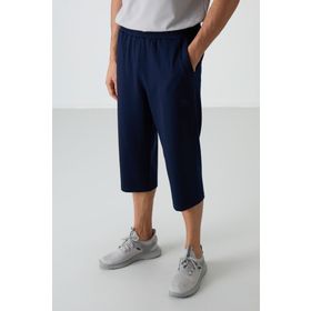 Tommy Life 83102 İndigo Pamuklu Yumuşak Dokulu Standart Fit Nakışlı Erkek Kapri