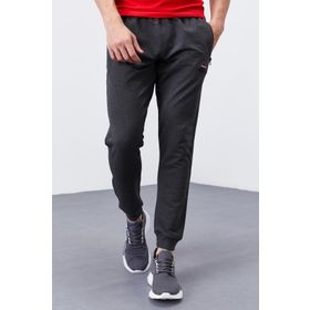 Tommy Life 84651 Antrasit Melanj Fermuar Cepli Standart Kalıp Jogger Erkek Eşofman Altı