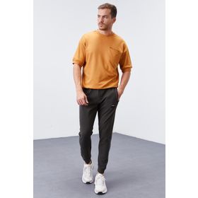 Tommy Life 84651 Fermuar Cepli Standart Kalıp Jogger Haki Erkek Eşofman Altı