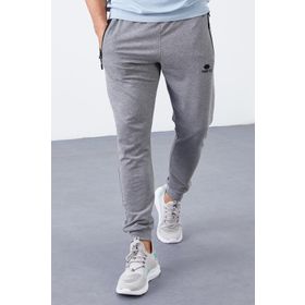 Tommy Life 84651 Gri Melanj Fermuar Cepli Standart Kalıp Jogger Erkek Eşofman Altı