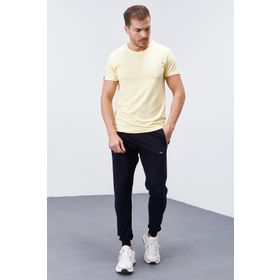 Tommy Life 84651 Lacivert Fermuar Cepli Standart Kalıp Jogger Erkek Eşofman Altı