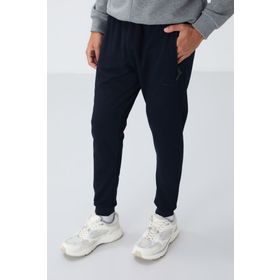 Tommy Life 84651 Lacivert Fermuar Cepli Standart Kalıp Jogger Erkek Eşofman Altı