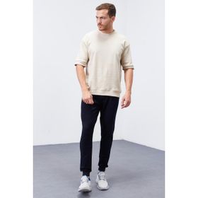 Tommy Life 84652 Lacivert Klasik Cepli Standart Kalıp Manşetli Erkek Eşofman Altı