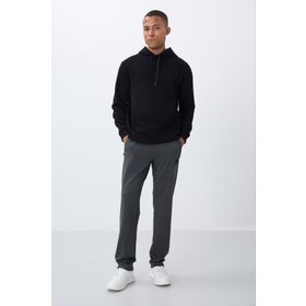 Tommy Life 84669 Antrasit Melanj Erkek Fermuar Cepli Dar Kesim Klasik Paça Eşofman Alt
