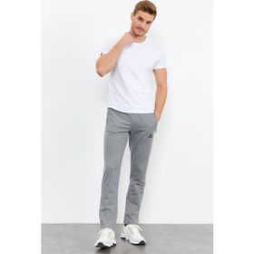 Tommy Life 84669 Erkek Klasik Cep Fermuarlı Gri Melanj Eşofman Altı