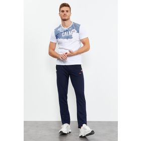 Tommy Life 84669 Fermuar Cepli Dar Kalıp Klasik Paça İndigo Erkek Eşofman Altı
