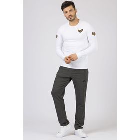 Tommy Life 84671 Antrasit Melanj Air Max Baskılı Erkek Eşofman Altı
