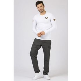 Tommy Life 84671 Antrasit Melanj Air Max Baskılı Erkek Eşofman Altı