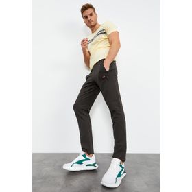 Tommy Life 84671 Fermuarlı Üç Cepli Dar Kalıp Klasik Paça Haki Erkek Eşofman Altı