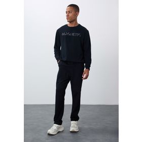 Tommy Life 84682 Lacivert Bağcıklı Cepli Standart Kalıp Klasik Paça Erkek Eşofman Altı