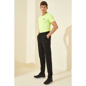 Tommy Life 84682 Siyah Bağcıklı Cepli Standart Kalıp Klasik Paça Erkek Eşofman Altı
