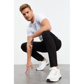 Tommy Life 84682 Siyah Bağcıklı Cepli Standart Kalıp Klasik Paça Erkek Eşofman Altı