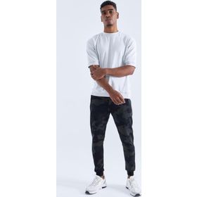 Tommy Life 84754 Siyah Gölge Erkek Kamuflaj Desenli Dar Kesim Jogger Eşofman Alt