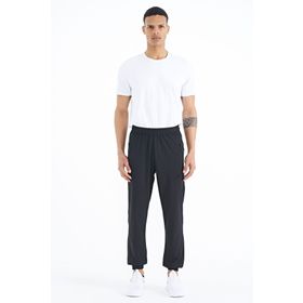Tommy Life 84826 Siyah Erkek Basic Cepli Bağcıklı Rahat Form Lastik Paça Eşofman Altı
