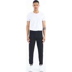 Tommy Life 84909 Siyah Yazı Nakışlı Standart Kalıp Jogger Erkek Eşofman Alt
