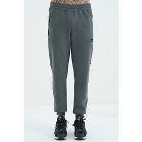 Tommy Life 84929 Haki Fermuar Cepli Bağcıklı Şardonlu Jogger Erkek Eşofman Altı