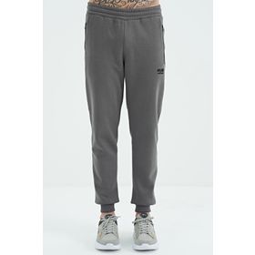 Tommy Life 84929 Koyu Gri Fermuar Cepli Bağcıklı Şardonlu Jogger Erkek Eşofman Altı