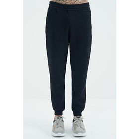 Tommy Life 84929 Lacivert Fermuar Cepli Bağcıklı Şardonlu Jogger Erkek Eşofman Altı