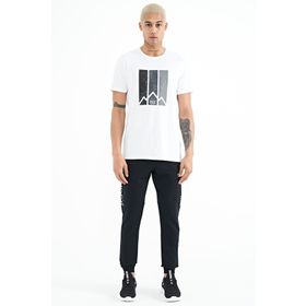 Tommy Life 84936 Lacivert Yan Basklılı Fermuar Cepli Bağcıklı Jogger Erkek Eşofman Altı