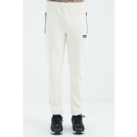 Tommy Life 84942 Ekru Fermuar Cepli Bağcıklı Lastikli Bel Şardonlu Erkek Eşofman Altı