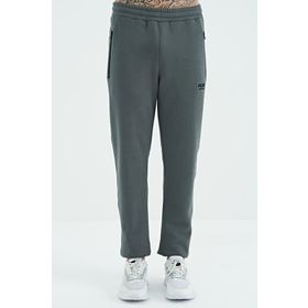 Tommy Life 84942 Haki Fermuar Cepli Bağcıklı Lastikli Bel Şardonlu Erkek Eşofman Altı