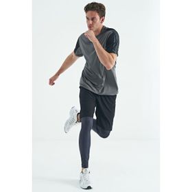 Tommy Life 84988 Indigo Arka Bilek Baskı Detaylı Yüksek Bel Slim Fit Aktif Spor Erkek Tayt
