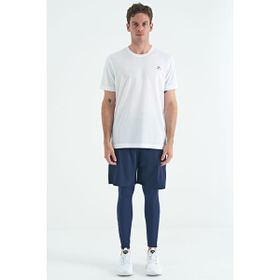 Tommy Life 84988 Indigo Arka Bilek Baskı Detaylı Yüksek Bel Slim Fit Aktif Spor Erkek Tayt