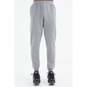 Tommy Life 84994 Gri Melanj Bağcıklı Ön Dikiş Detaylı Standart Kalıp Erkek Eşofman Altı