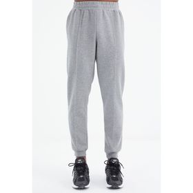 Tommy Life 84994 Gri Melanj Bağcıklı Ön Dikiş Detaylı Standart Kalıp Erkek Eşofman Altı