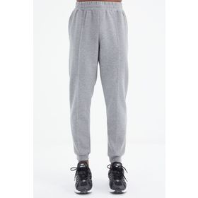 Tommy Life 84994 Gri Melanj Bağcıklı Ön Dikiş Detaylı Standart Kalıp Erkek Eşofman Altı