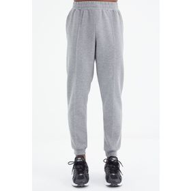 Tommy Life 84994 Gri Melanj Bağcıklı Ön Dikiş Detaylı Standart Kalıp Erkek Eşofman Altı