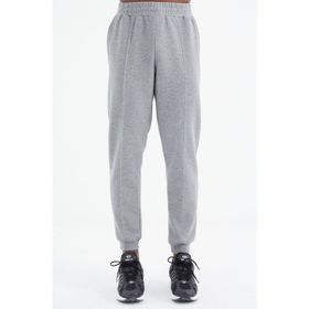 Tommy Life 84994 Gri Melanj Bağcıklı Ön Dikiş Detaylı Standart Kalıp Erkek Eşofman Altı