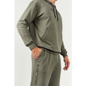 Tommy Life 85117 Çağla Erkek Kapüşonlu Kanguru Cep Oversize Lastik Paça Eşofman Takımı