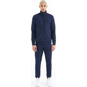 Tommy Life 85178 İndigo Dik Yaka Fermuarlı Gizli Cepli Jogger Erkek Eşofman Takım