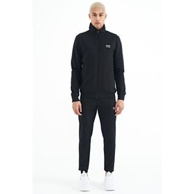 Tommy Life 85178 Lacivert Dik Yaka Fermuarlı Gizli Cepli Jogger Erkek Eşofman Takım
