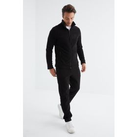 Tommy Life 85193 Siyah Dik Yaka Basic Polar Erkek Eşofman Takımı