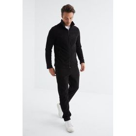 Tommy Life 85193 Siyah Dik Yaka Basic Polar Erkek Eşofman Takımı
