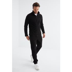 Tommy Life 85193 Siyah Dik Yaka Basic Polar Erkek Eşofman Takımı
