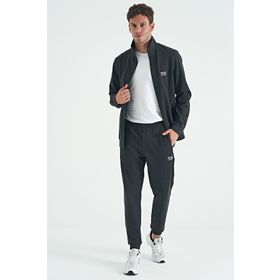 Tommy Life 85198 Antrasit Dik Yaka Fermuarlı Jogger Rahat Form Erkek Eşofman Takımı