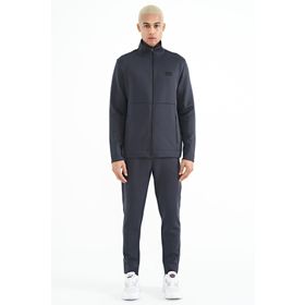 Tommy Life 85199 Antrasit Fermuarlı Dik Yaka Gizli Cepli Erkek Eşofman Takım