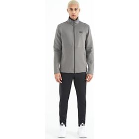 Tommy Life 85199 Koyu Gri Siyah Fermuarlı Dik Yaka Gizli Cepli Erkek Eşofman Takımı