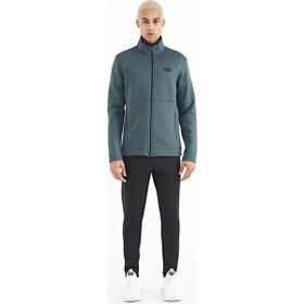 Tommy Life 85199 Orman Yeşil Siyah Fermuarlı Dik Yaka Gizli Cepli Erkek Eşofman Takımı