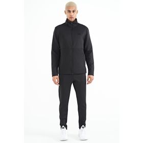 Tommy Life 85199 Siyah Fermuarlı Dik Yaka Gizli Cepli Erkek Eşofman Takımı