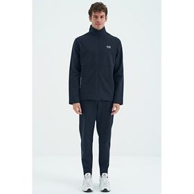 Tommy Life 85209 Lacivert Dik Yaka Gizli Cep Detaylı Standart Kalıp Erkek Eşofman Takımı