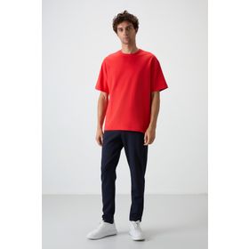 Tommy Life 85251 Fiesta Lacivert Pamuklu Kalın Yumuşak Dokulu Oversize Fit Basic Erkek Eşofman Takımı