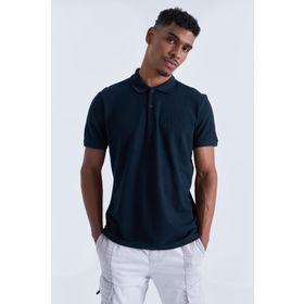 Tommy Life 87748 Basic Logolu Standart Kalıp Triko Polo Yaka Lacivert Erkek T-Shirt