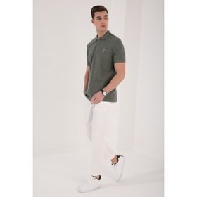 Tommy Life 87768 Basic Gögüs Logolu Standart Kalıp Triko Polo Yaka Çağla Yeşili Erkek T-Shirt