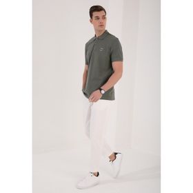 Tommy Life 87768 Basic Gögüs Logolu Standart Kalıp Triko Polo Yaka Çağla Yeşili Erkek T-Shirt