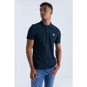 Tommy Life 87768 Basic Göğüs Logolu Standart Kalıp Triko Polo Yaka Lacivert Erkek T-shirt