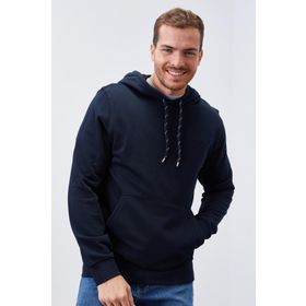 Tommy Life 87872 Lacivert Kanguru Cep Standart Kalıp Kapüşonlu Erkek Sweatshirt